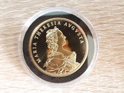 MARIE TEREZIE - Zlatá pamětní medaile (mince), zlato PROOF kvalita