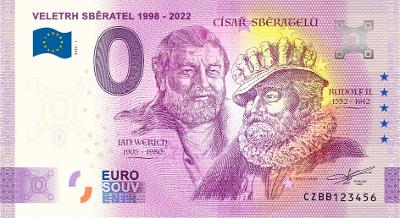 0 Euro Souvenir JAN WERICH + RUDOLF II - SBĚRATEL 25 LET (NOVÝ DESIGN)