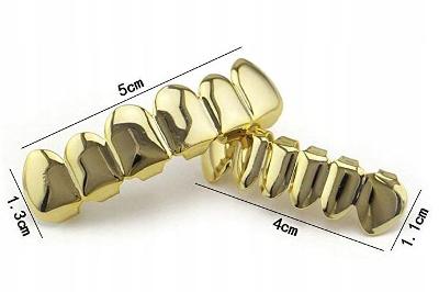 Zlaté zuby Grillz implants squid hip hop RAP + dárek