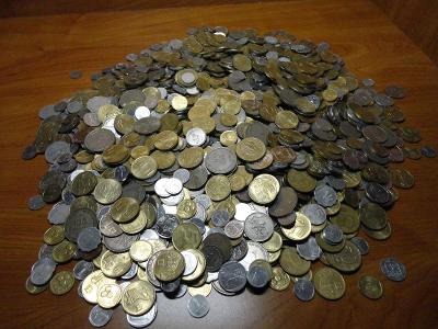Zostava sypaných mincí Izrael - cca 5 kg