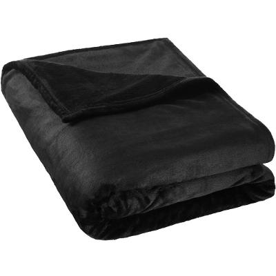 tectake 400947 hřejivá deka mikroplyš - 220 x 240 cm,černá