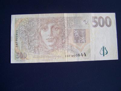 500 korun serie I 07 vzácná