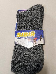 1213 Zimní ponožky Sibiř-TM. melír, NOVIA