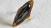 Ag stříbro designový prsten s černým kamenem - Starožitné šperky