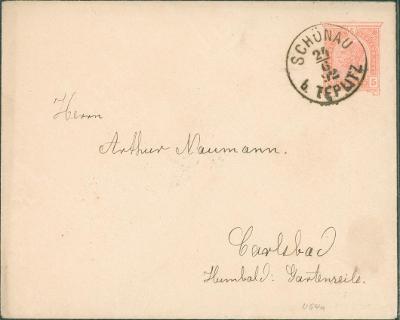 13B2638 Celinový dopis Teplice - A. Naumann Karlovy Vary