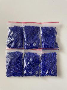 Tmavě modré rokajlové korálky velikosti 7 (3,5 mm) 40 gramů