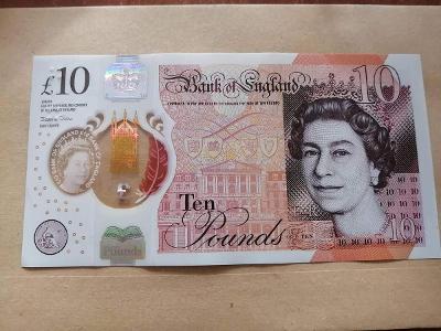 10 Liber - Bankovka - Královna Alžběta II - Anglie - Velká Británie10