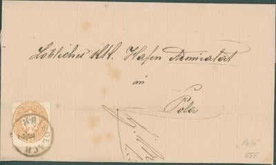 13B2659 Mimořádný dopis Krieglach - námořní admiralita Pola r.1768 RR!