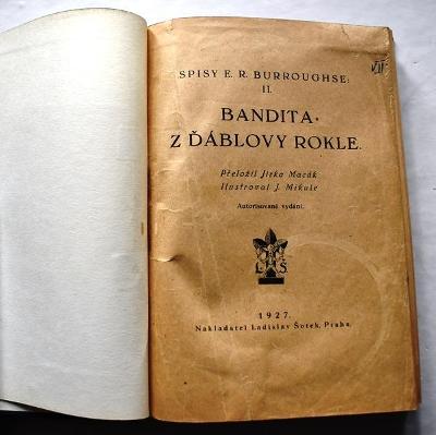 Burroughs - Bandita z Ďáblovy rokle, Šotek 1927,  Mikule, nová vazba