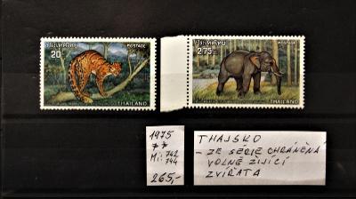 THAJSKO/ze série chráněná zvířata/1975/Mi:742+4**(popis viz. foto).