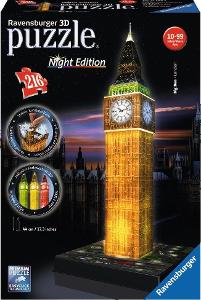 Nerozbalené puzzle Ravensburger Big Ben Noční edice 3D 216 dílků