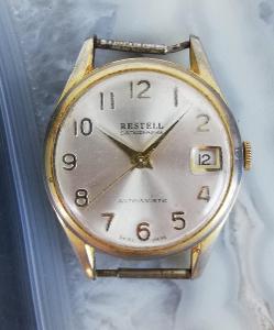 RESTELL Datographe Swiss  - pánské náramkové hodinky - nefunkční