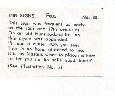 K.č. 5-K-1956 Inn Signs texty...-krabičková, dříve k.č. 1082