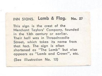 K.č. 5-K-1961 Inn Signs text...-krabičková, dříve k.č. 1087