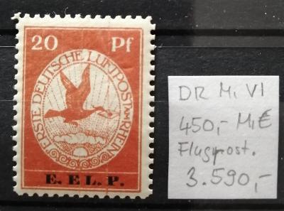 SLEVA, Deutsches Reich Flugpostmarken, DR Mi VI**