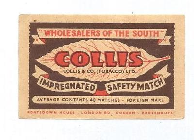 K.č. 5-K-1372 Collis & Co Tobacco..-krab.,dříve k.č.1278. světlý papír