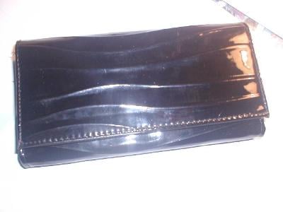 Dámská peněženka David moda černá lesklá 18 x 9 cm