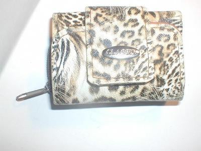 Malá dámská tygrovaná peněženka 9 x 6 cm