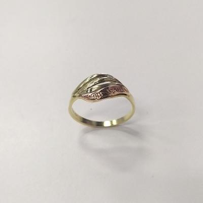 Prsten zlatý 2,69 g Au (585/1000) Ev. č. 398