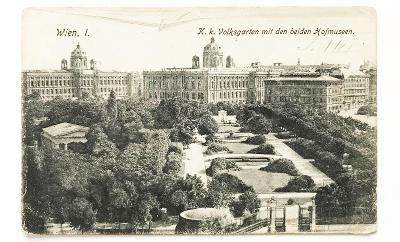 Starožitné Rakousko: Wien / Vídeň, Volksgarten Hofmuseen, 1908 ! ! !