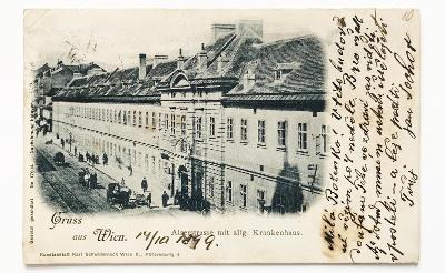 Starožitné: Wien / Vídeň, Alserstrasse Krakenhaus, DA, rok 1899 ! ! !