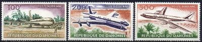 Dahomey-Otevření letiště v Cotonou 1963**  Mi.222-223+225 / 20 €