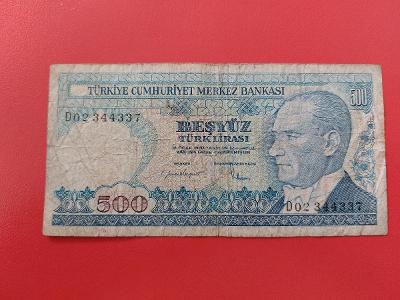 500 lira 1970 Turecko