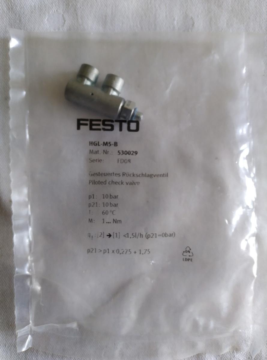 Spätný ventil Festo 530029 HGL-M5-B 0.5 do 10 bar - undefined