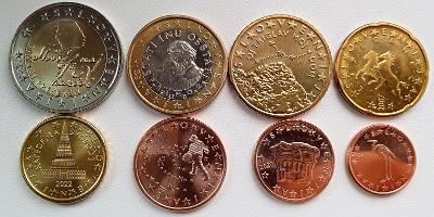Slovinsko sada mincí 1 cent - 2 euro UNC