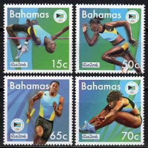 ** BAHAMY: Série Letní olympiáda RIO DE JANEIRO 2016, kat. 4,- Mi€