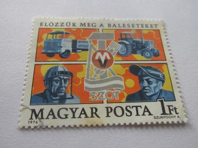 Známky Maďarsko 1976, Bezpečnost a ochrana zdraví, Vozidla a profese
