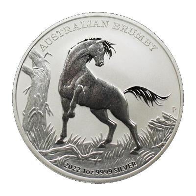 Stříbrná mince Brumby Horse 1 oz 999,9/1000 r. 2022 v kapsli