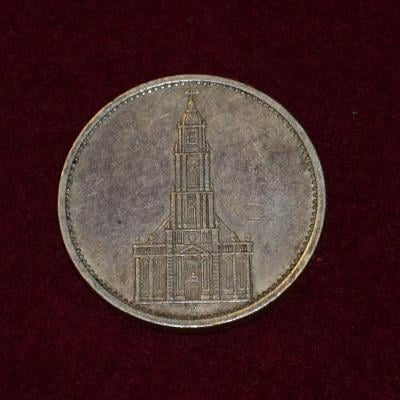 mince, stříbrná , 5 Reichmark 1934