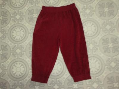kalhoty červené-samet dětské 110--120