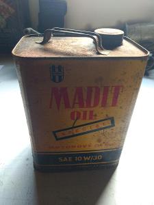 Stará plechovka od oleje - MADIT