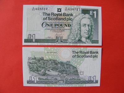 1 Pound 1.10.2001 Scotland - P351e - UNC - /Z146/