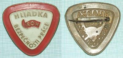 Odznak - Komunismus - Hlídka bezpečnosti práce - Slovensko