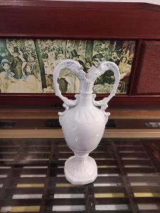 Stará krásná porcelánová Amfora dvojitá - Royal Dux - Bílá -  29cm