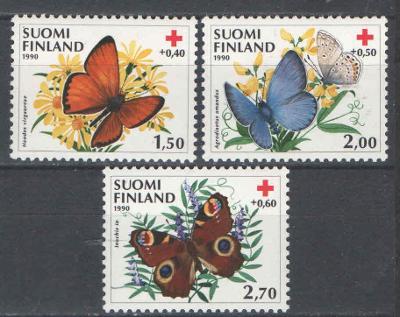 ** FINSKO série motýli 1990