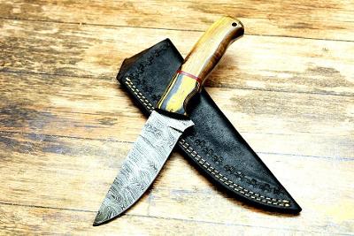 115/ Damaškový lovecky nůž. Rucni vyroba