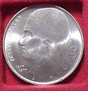 50A366 Stříbrná jubilejní mince Václav Hollar r. 1977 - 100 Kčs