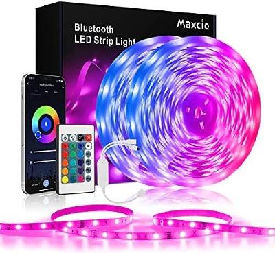 Maxcio LED pásek 20 m, Bluetooth RGB 