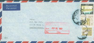 18B187 Letecký dopis Súdán - Praha