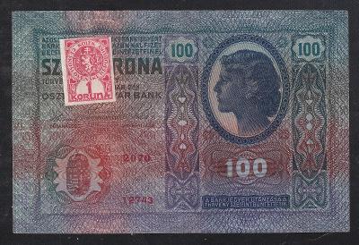 VZÁCNÁ 100 KORUNA 1912 + KOLEK - STAV 1!