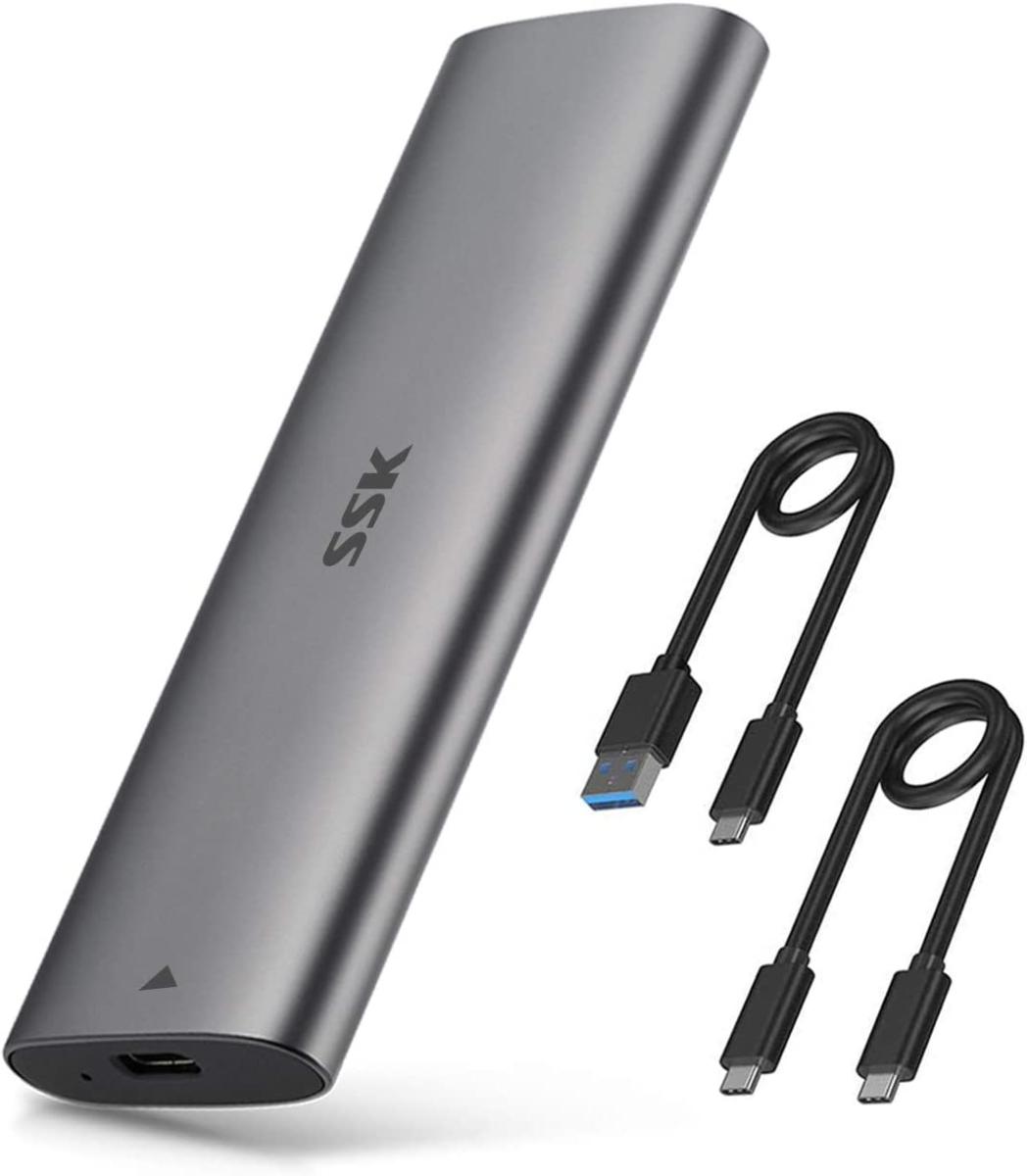 SSK Pouzdro pro M.2 SSD Disk/ aluminium/ USB-C/ Od 1Kč |018| - Počítače a hry
