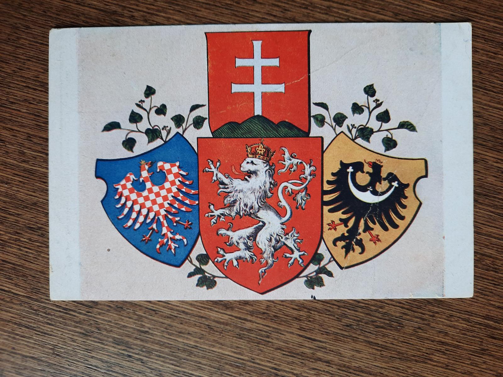 pohľadnice Znaky republiky československé , Čechy, Slovensko, Morava - Zberateľstvo