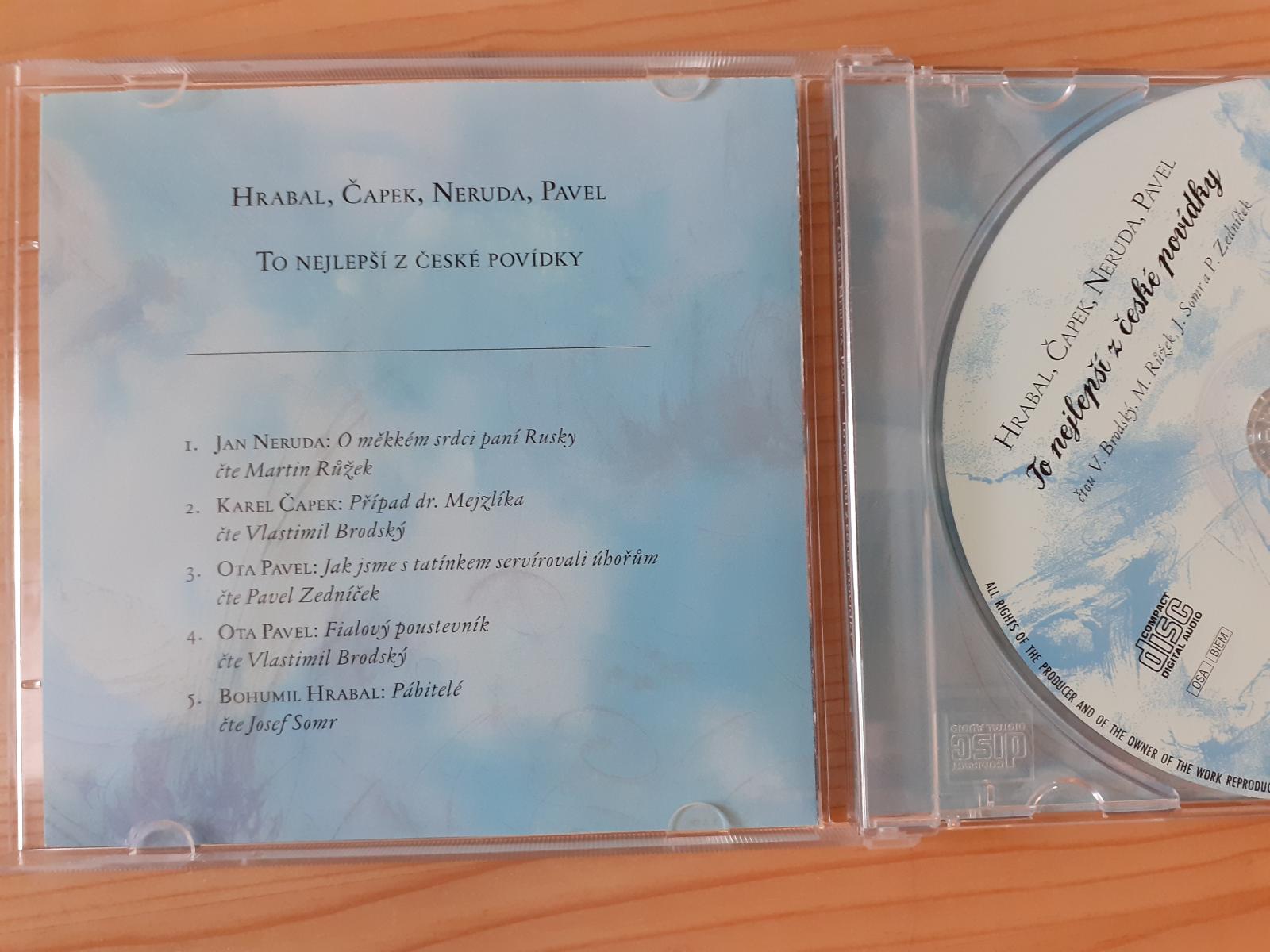 4 x CD Škvorecký, Hrabal, Čapek, Neruda - Hudba