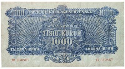 1000 Korun 1944 | neperforovaná | RR!
