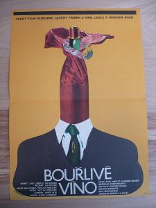 Bouřlivé víno (filmový plakát, film ČSSR 1976, režie