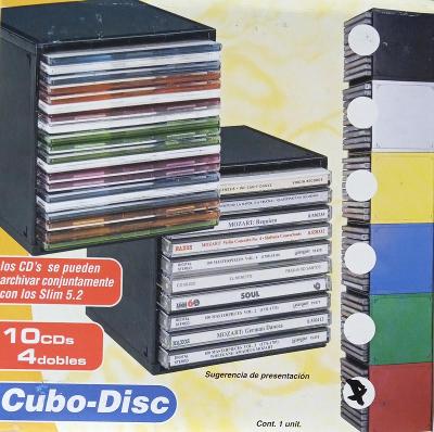 Plastový stojan na 10 CD/DVD - červený  (nový)